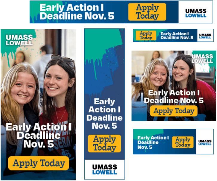 Screenshot of various digital ads