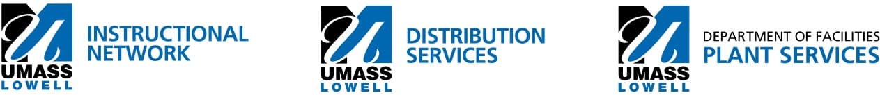 UMass Lowell vehicle identification logos